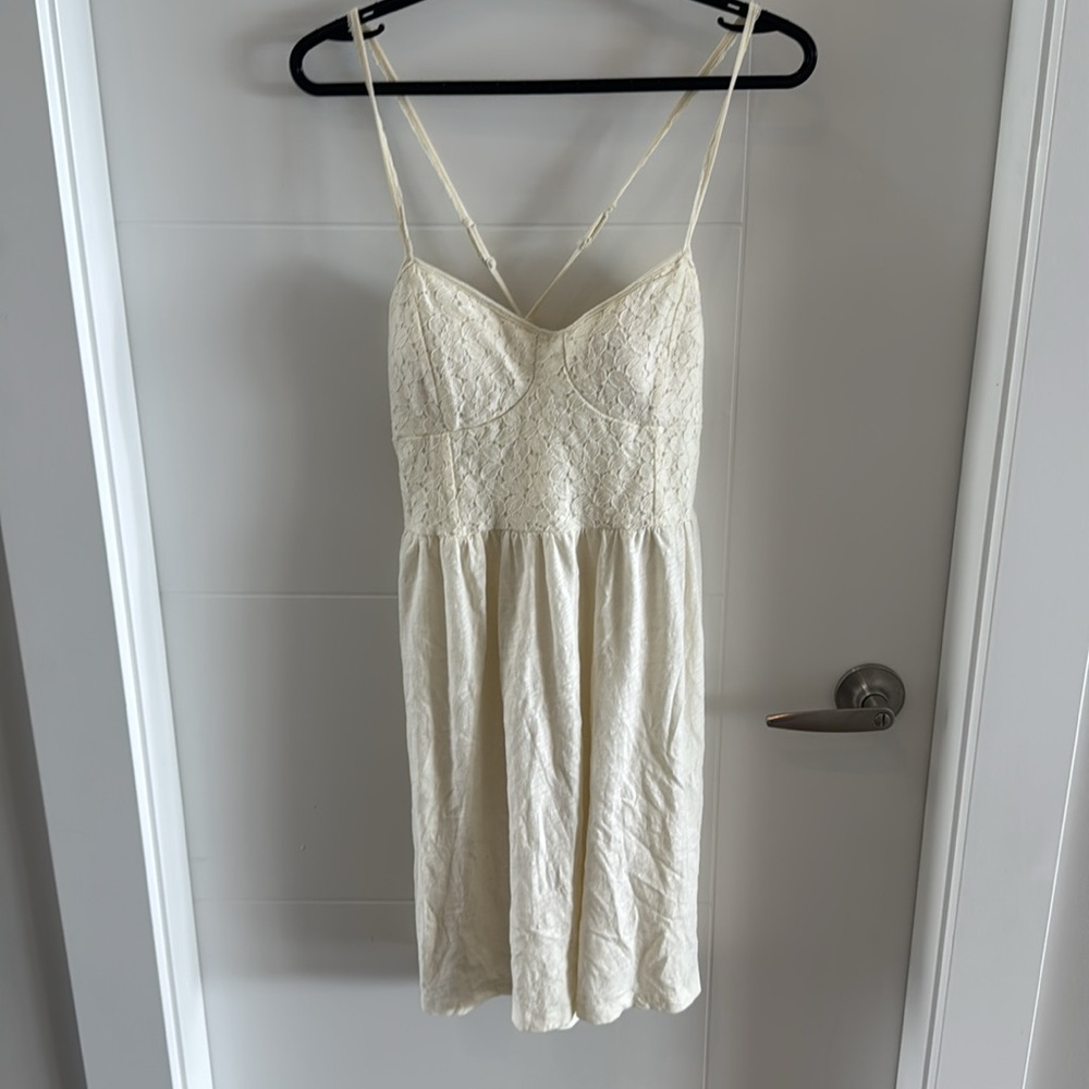 NEW AE Ivory Lace Mini Dress M